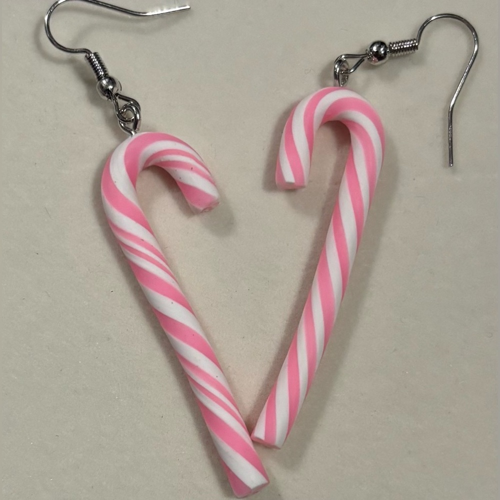 🎁Pink Candy Cane Earrings